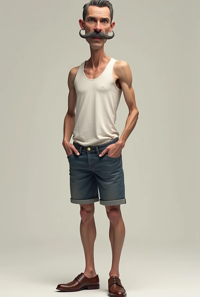 Realistic photo of a Korean male kpop singer, jungkook BTS, 24 years, pale face, beautiful face, Muscular and strong body, neck length hair light brown wavy, wearing no shirt, wearing baggy hip hop jeans with rips showing underwear, white background , standing, fully body, posing for photo shoot, doing poses