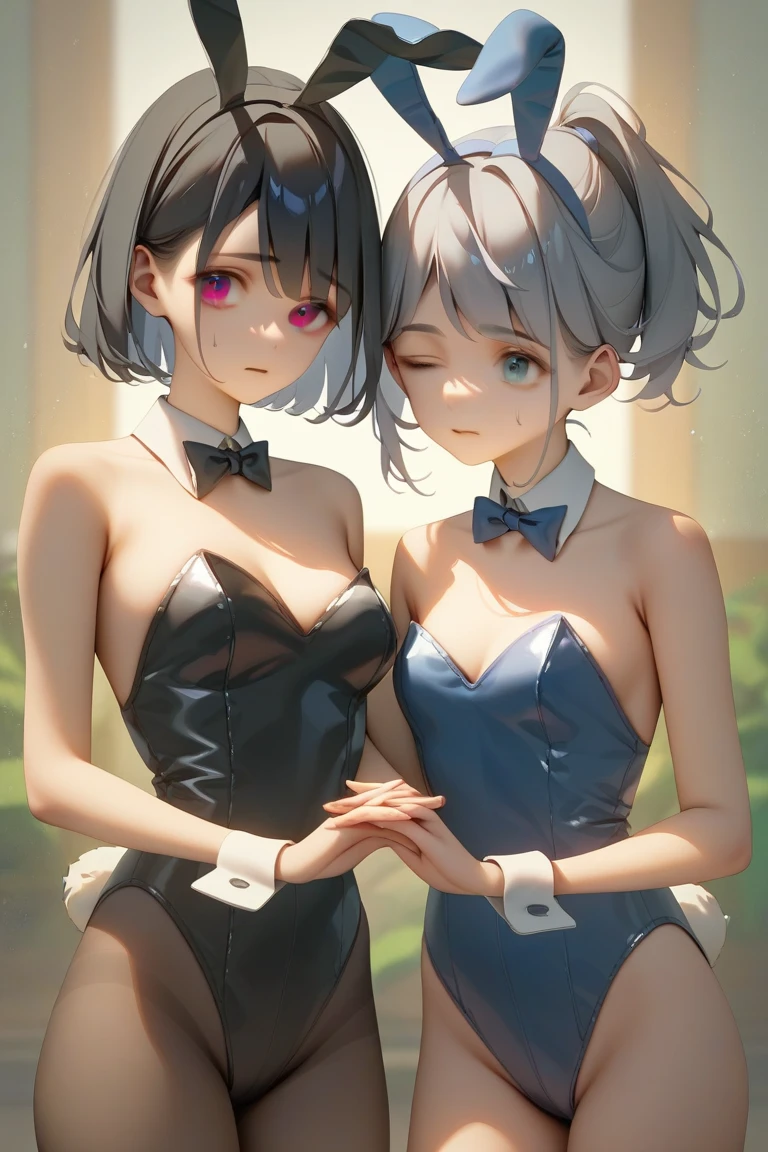 masterpiece, best quality, detailed, 1girl, solo, pov, bea pokemon, black hairband, dark-skinned female, hair between eyes, grey hair, short hair, grey eyes, (intricate lace lingerie, black lingerie), black lace thigh-highs, black lace elbow gloves, DOJO,