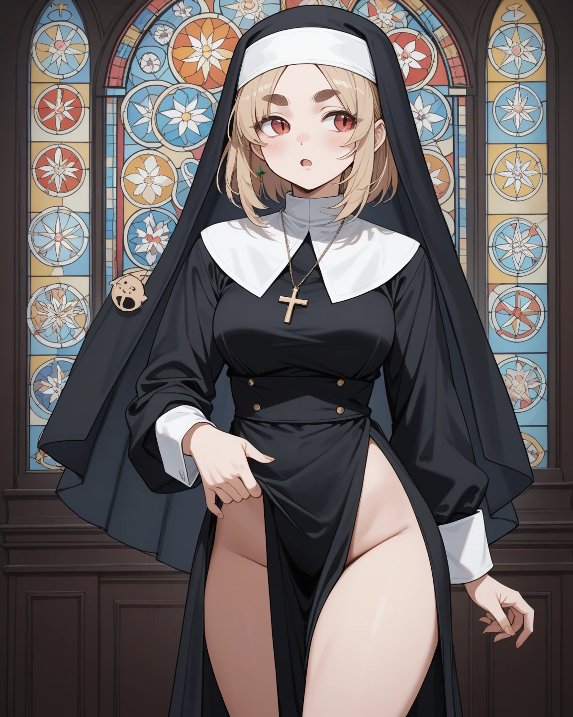 Nun, Sexy, intricate details, 4k