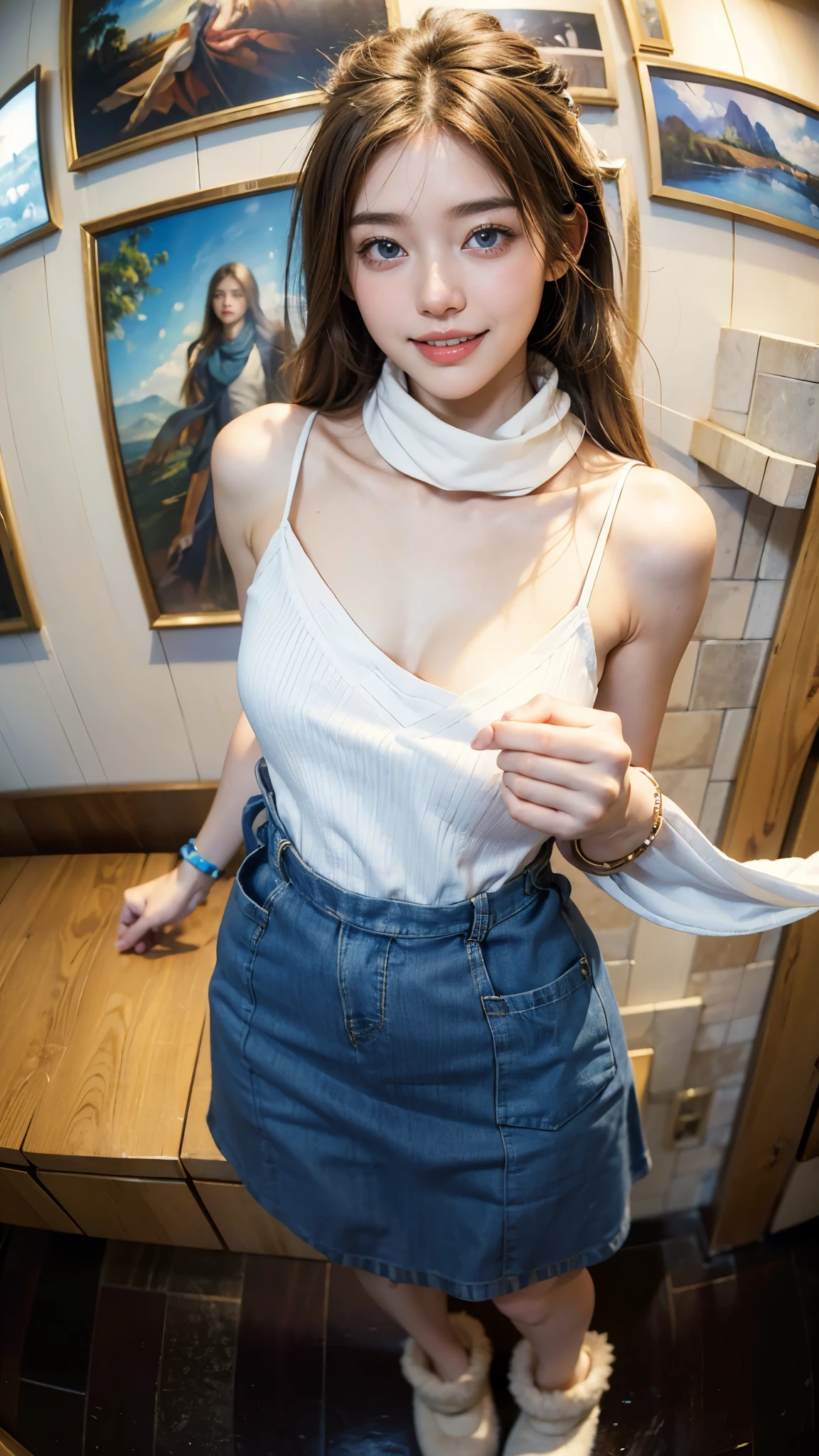 (best quality,8K,highres,masterpiece), ultra-detailed, one little preschool girls. a have very long down to your feet and straight hair, is  blonde, made of synthetic fibers, bright blue eyes, They have big perky breasts, a thin waist, wide hips and a big. sexy clothes  in a random place, cute, small, sweet, (Covered erect nipples, thin sexy clothes marking the protruding nipples of her breasts)