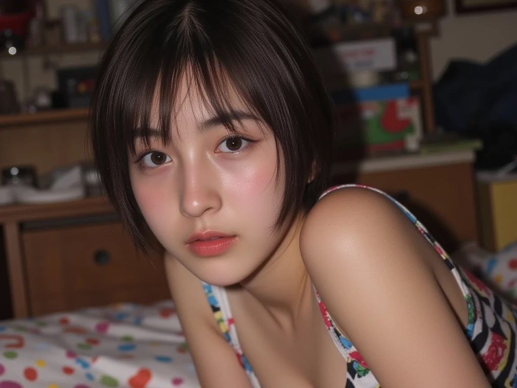 highest quality, masterpiece, 超High resolution, (Realistic:1.4), RAW Photos, Very detailed, Perfect Anatomy,
One Girl, Most popular Japanese idols, Front view, Leg Details, smile, View your viewers,
(((masterpiece,highest quality,In 8K,Very detailed,High resolution,Anime Style,absolutely))),(girl kneels:1.5),(alone:1.5), (((Completely naked(1.9)、All Nude(1.9))), I'm not wearing panties(1.8)、Hairy pubic hair(1.8)、a lot of hair(1.6)))) ,(Glasses), (Cute type of girl:1.4),(Detailed facial depiction:1.4),(Beautiful Hands:1.4),(Beautiful Hands:1.2),(wallpaper:1.5),(whole body:1.5),((overlook:1.5)), ((15-year-old girl, Clothes that look good)), (Inside the toilet, Bathroom, ), (Excellent, Open your mouth),(((Short Bob, whole body像, facial, semen, From above))), ((((大きくOpen your mouth叫ぶ(1.9), Get angry(1.9), Crying face(1.9), tears(1.9), Frown(1.9), Frowning(1.9), sad(1.9)、((View here(1.9), Looking at the camera(1.9), Open your eyes wide(1.9))), I was surprised(1.7), Astonishment(1.8), very painful(1.9)、Severe pain(1.9)、Glare)))),
Very beautiful thighs, Very beautiful legs, Very beautiful and perfect body, Very beautiful medium breasts, Very cute face, Stunningly beautiful large round black eyes, Very beautiful black hair, Very beautiful white skin、Thigh details, Beautiful legs in every detail, Beautiful Bangs、Hair between the eyes,(((13-year-old girl, Short Bob, Spread your legs)))