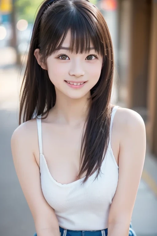 8K、cute、Adult Girls、detailed、Looking into the camera、((SFW: 1.4)),((detailedな顔, Professional photography)), ((SFW, Race Queen, Grid Girls, skirt, No sleeve, 1 Girl)), Ultra-high resolution, (Realistic: 1.4), RAW Photos, Highest quality, (PhotoRealistic Stick), concentrated, Soft Light, ((20-year-old)), ((Japanese)), (( (Young Face))), (surface), (Written boundary depth), masterpiece, (Realistic), woman, bangs, ((1 Girl))