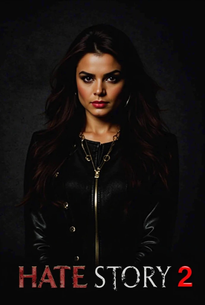 Woman aged 50+ with an ideal figure, hands in the chest area In a burgundy leather jacket and black pencil skirt, lacquered gloves, boots, chest decoration, medium breasts, full height , photo, high quality, face detail, (morena baccarin)