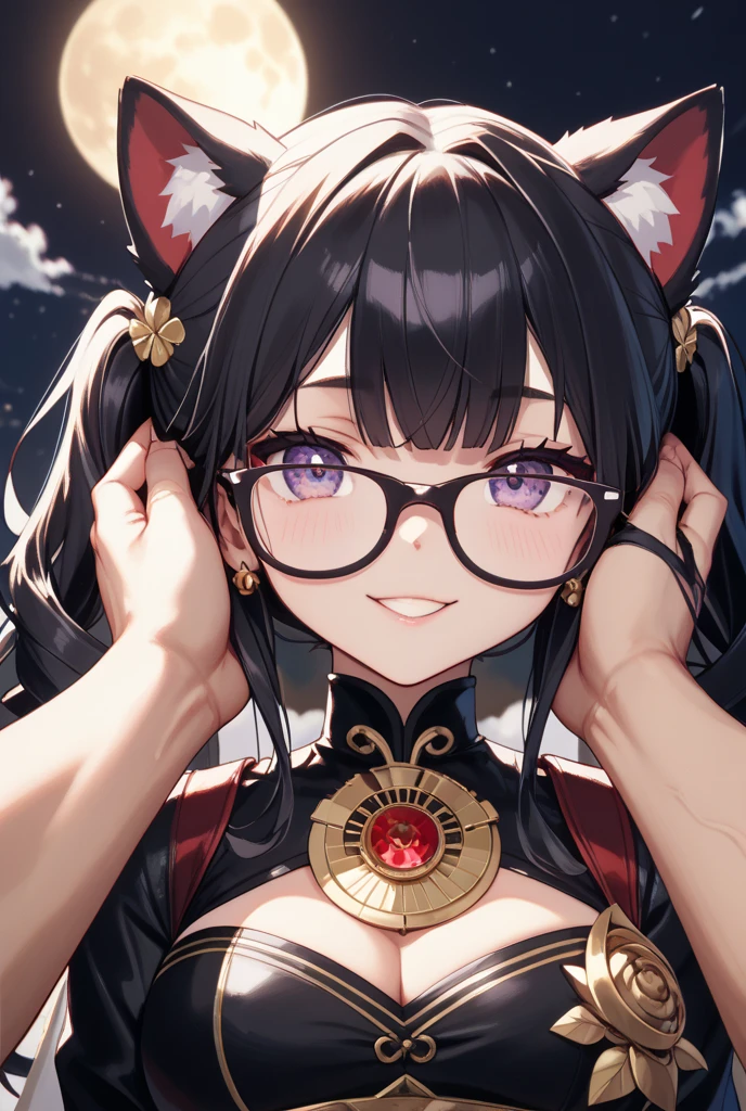 a beautiful woman in a missionary position with open shirt and kimono, orgasm face, intense sexual climax, detailed nipple, pussy, and bukkake,glasses,facial,cum on glasses,cum on boob,cum in mouth