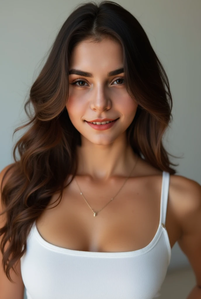 ((Best Quality, 8K, Masterpiece: 1.3)), 1 Girl, Slim Abs Beauty: 1.3, (Casual Long Hairstyle, Medium Breasts), Cream Blue Summer Dress, Super Fine Face, Delicate Eyes, Double Eyelids, Smile , detailed realistic skin, perfect body, full body, sharp focus