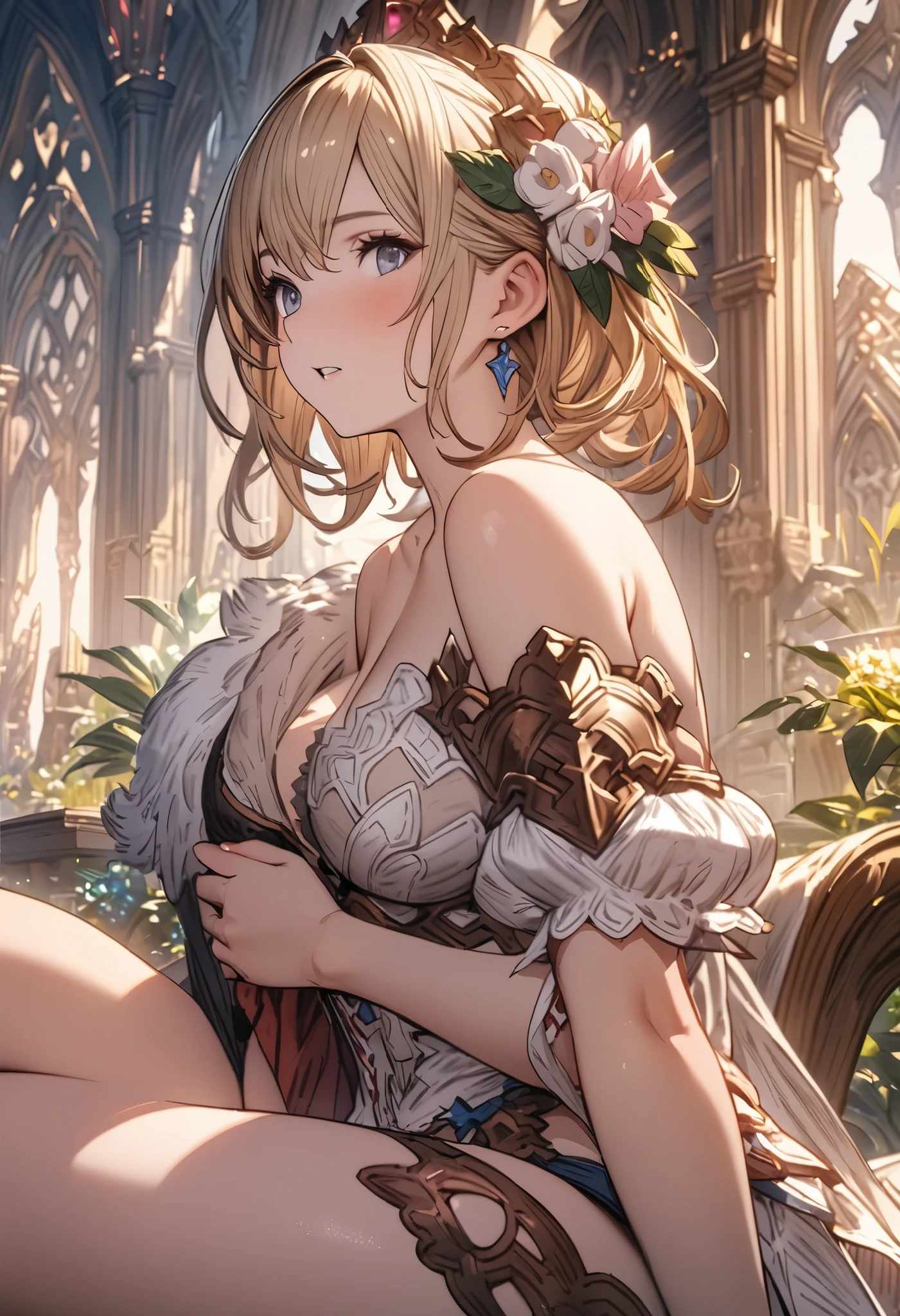 ((masterpiece,best quality,highest quality,illustration,intricate details)),1girl,smile, armor,golden hair,
night,starry sky, depth of field, outdoors, laying on grass, in the forest, peaceful, rimlight, soft face, big tits, view from above,
bird's eye view