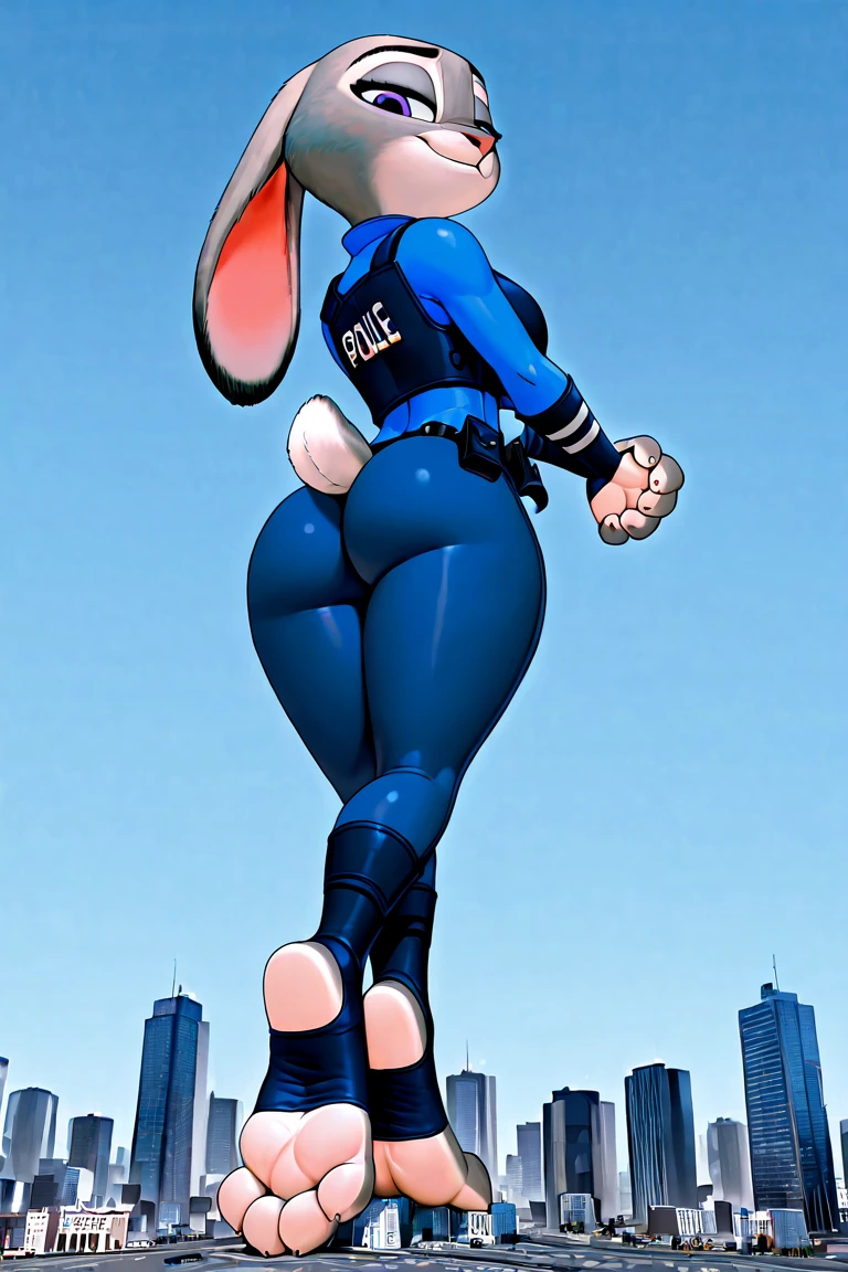 anime artwork, score_9, score_8_up, score_7_up, score_6_up, score_5_up, score_4_up, r,Camie Utsushimi, light brown hair, dark brown eyes,, breasts, , big breasts, catsuit, cap, city, squatting, below view, , white heeled knee-high boots