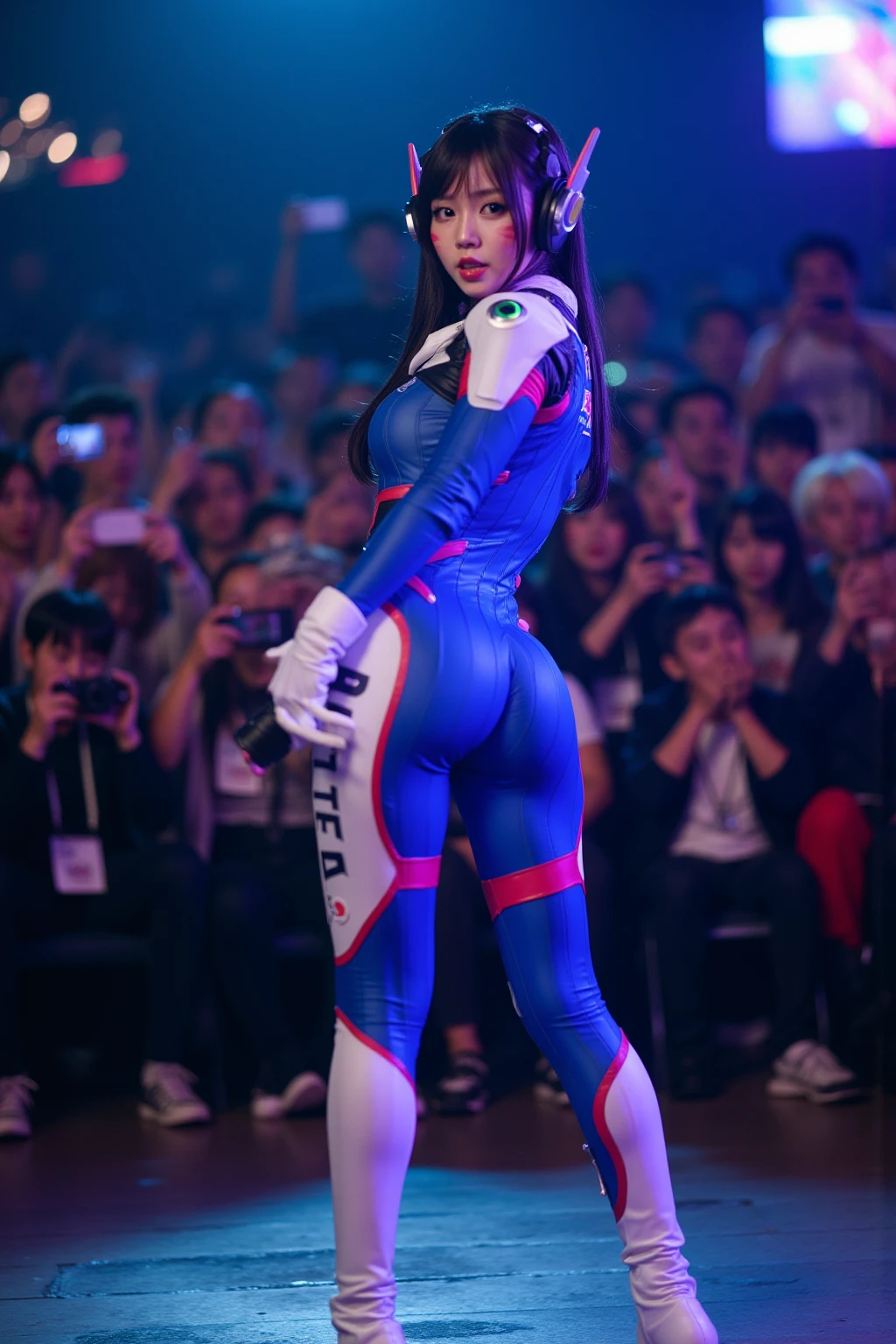 ((Japan beautiful girl))18year old、childish、Bob Hair、bob cuts、(Full body shot 1.5)、A dark-haired、8K、Super beautiful、masterpiece、a beauty girl、cups(((Russian face 1.8)))、thin lipss、(smile1.3)、posterior view、long boots、Wear black boots、Background Air Force Paddock、Background Jet Fighter、Fighter in the background、real looking skin、Beautiful skins、A mischievous smile、Super beauty、childish、Brown eyes、japanes、Turned、collateral、Constriction of the lower back、Tight buttocks、small ass、stick out buttocks、Turn your back to us、Air Force Pilot Suit、troop、Wearing a pilot suit、Air Force Pilot、Military Personnel、baby-face、