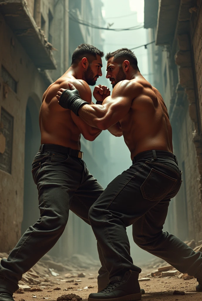 Victor ( gostoso) beating Pedro( ugly and thin)