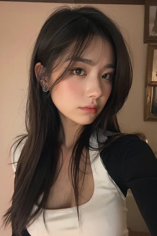 Mature Milf Young,Erotic style,So cute,whole body,Beautiful soft skin perfect face perfect face,Gorgeous long wavy brown hair,8K resolution,Ultra-realistic,Super detailed,high quality,Erotic beautiful immature woman in fashionable ,(Look at the viewers)