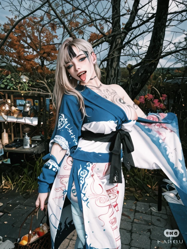 1. Women with large breasts,whaite hair,Gorgeous kimono,folding fan,rainy days,Light warm colors。
2. Modern woman with white hair and big breasts,whitet-shirt,Red lip gloss,Hold up the glasses with one hand