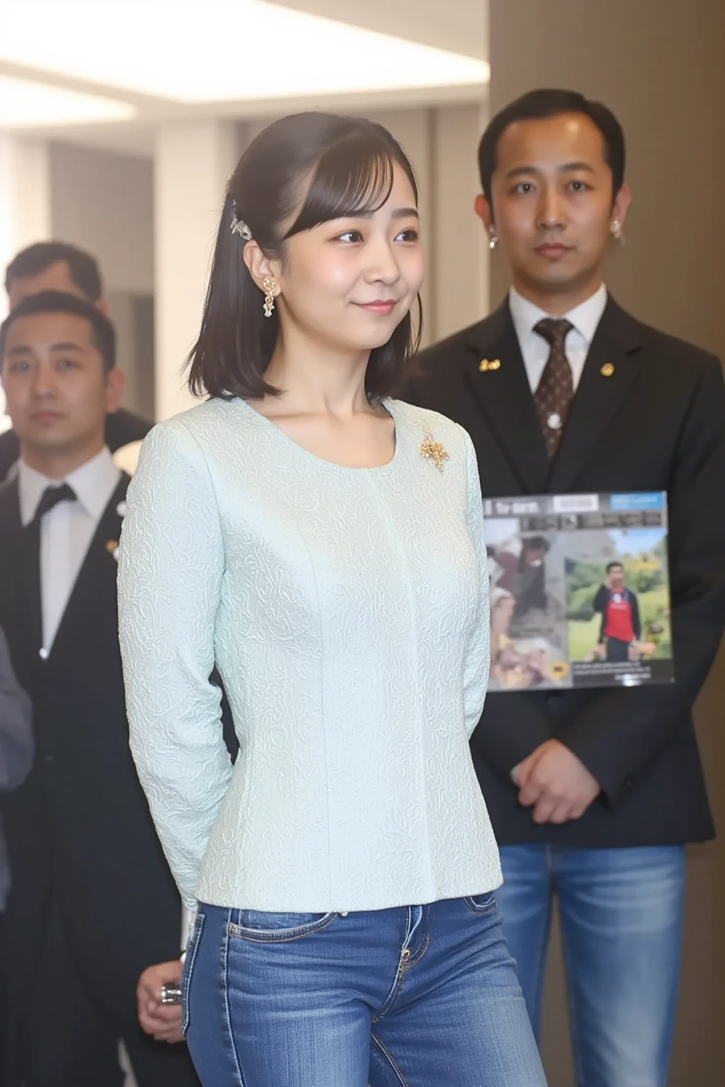 Beautiful mature 55 year old Japanese woman, 1 female, Married women, Long eyelashes, Bob Haircut, Flowing Hair, Red lipstick, Pink Cheeks, Pearl Necklace, Earrings, Dark eyeshadow, Small breasts, running, marathon