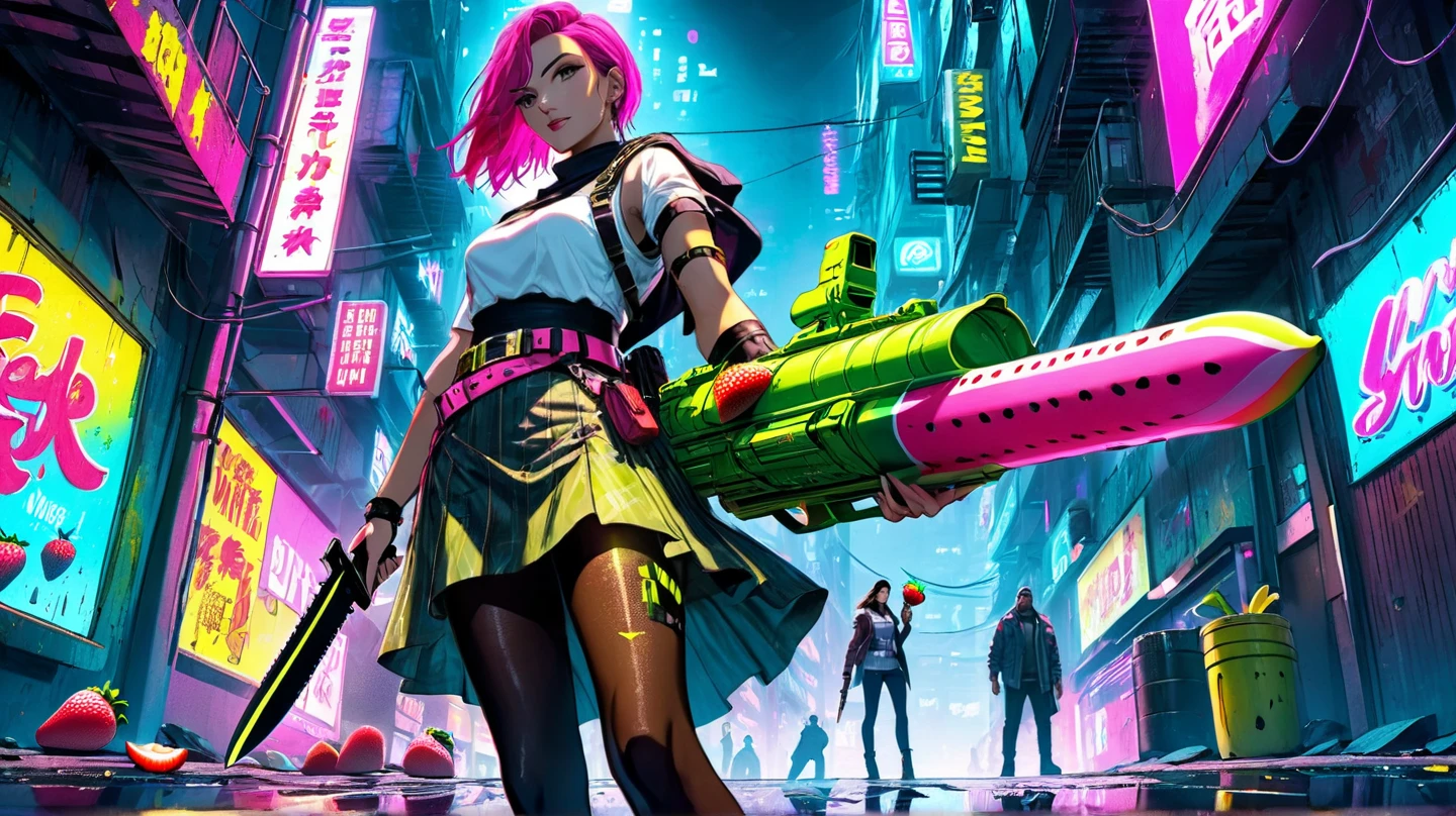 (Top Quality, Ultra High Definition, Photorealistic: 1.4), (backlight), ((close up:1, looking away)), ((Run)), (Pink updo-Hair: 1.3), 1 Girl, Detailed Face, Smooth Skin, Contrapposto, Perfect Anatomy, Cityscape, Professional Lighting, (cloths color base on silver black pink red white), Futuristic Racing Suits, Police costume like Streetwear, police badge, High-Tech Headset, black army belt, racing gloves, hot pants or low , holding a handgun, "POLICE", ((Background crashed cars, burning car, fire background, Explosions, Running Audience)),