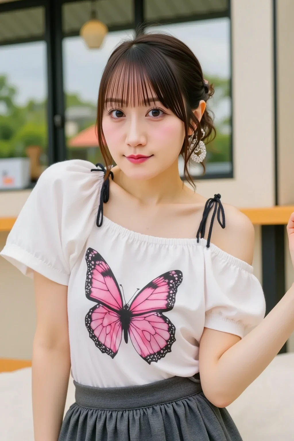 Top quality, Masterpiece, 超高分辨率, (Realistic, : 1.4), Original photo, (True skin texture: 1.3), (filmgrain: 1.3), in a panoramic view, Portrait, Very wide lens, Narrow waist, cowboy lens, (bangs, Inconspicuous, Cold light,) Night, Close-up, Tears, Short hair, neck long, ears sticking out, bangs, Big eyes, Brightly Colored Eyes, In the house, Dust, Tindall effect, (Facial expression), Sitting, (hitting a wall), Crying, Frowning, (Looking down), Nervousness, Tears, smiling happily
one girl, eyes and face with beautiful details, White jabot, pink dark V, Brown eyes,