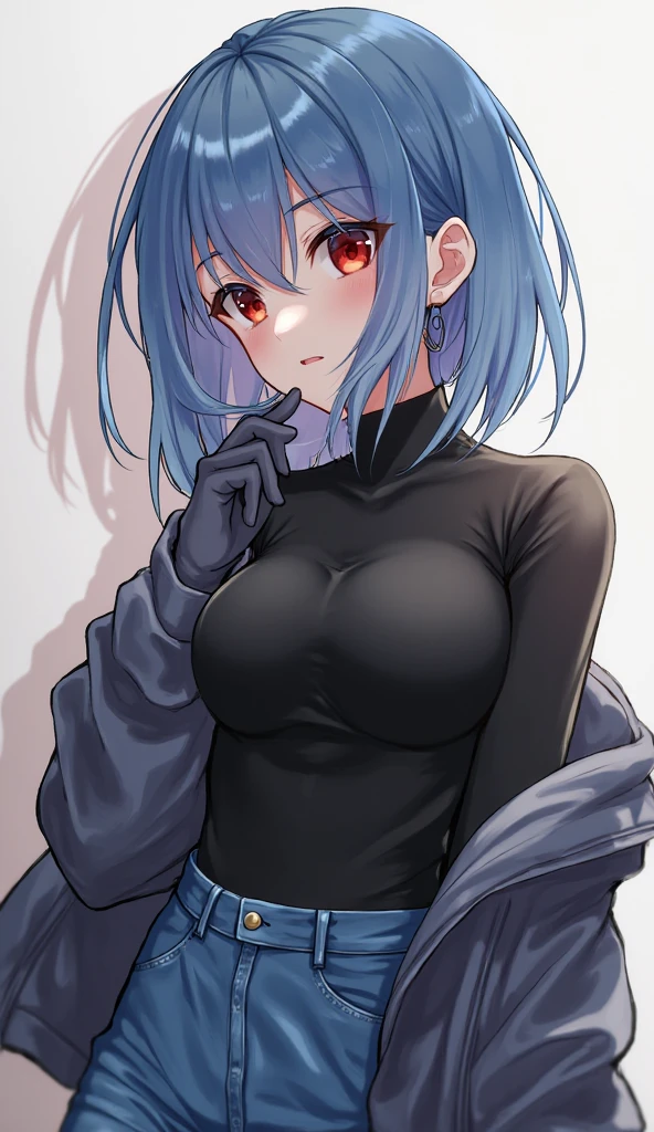 ((masterpiece:1.4、highest quality:1.2))、1 girl、solo focus、delicate face、Highly detailed anime faces and eyes、(conversion sequence)、Slender Beautiful Girl,black hair,short hair,Bob Heyer,bob cut,straight hair,((Blue right eye,red left eye),(odd eye,Eyes of different colors on the left and right))cat eyes,Black cat ears,Nekomimi,cat tail,Bad mood,Wet with sweat,small breasts,tits,Ao dai,