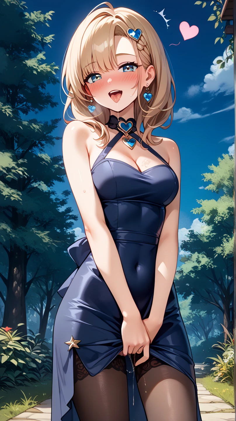 1girl, solo, luminedef, cleavage, (glowing red eyes)
BREAK (layered bikini, microskirt, official alternate costume, purple belt, purple bikini, revealing clothes, short sleeves, skirt, swimsuit, thigh boots, thighhighs:1.2),
BREAK (Standing: 1.7), Blushing, Embarrassing, Big, Smile,
BREAK ball gown, in the garden of trees, wedding decorations,
BREAK ((top quality, 8k, masterpiece: 1.3, ultra hd, high quality, best quality, high definition, realism)), sharp focus: 1.5, Beautiful woman with Slim body, (perfect hands, perfect anatomy),