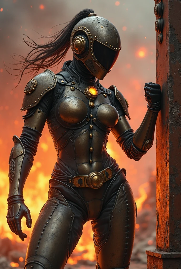 score_9, score_8_up, score_7_up, score_6_up, score_5_up, score_4_up, source_digital , art military commander ,, wide hips, large breasts, slim waist ,black and red sci fie bodysuit, , sci fi mask covering mouth ,, brown tight ponytail, red eyes, ,, , digital art , , cinematic, sci fi poster,, planets in sky, desert world, , arms at side , sadistic <lora:Digital Art Style SDXL_LoRA_Pony Diffusion V6 XL:0.7>