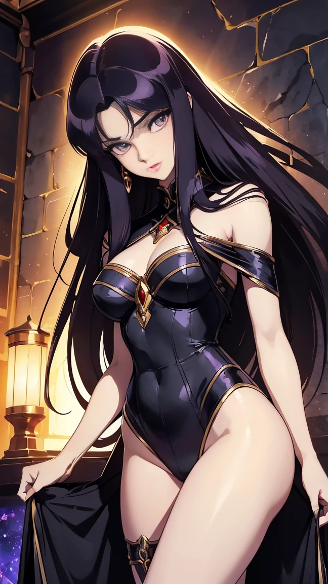 gran calidad ++ Extremely detailed high resolution, very aesthetic, ojos expresivos, (((Cara perfecta))), (((face symmetrical))), ((good anatomy)), (((manos perfectas))), (((8k))), UHD, Fondo de pantalla HD, (((alta calidra detallada, (((1girl))), ((((cuerpo completo)))), emblema de fuego, Emblema de fuego Despertar, (((Tharja))), Lucina Emblema de fuego despertar, (((Yandere face))), ((((Midnight black off-the-shoulder dress that perfectly hugged her slender figure and then descended into a flowy floor-length skirt)))), (((The sweetheart neckline was adorned with brilliant sapphires in harmony with the jeweled tiara.))), (((Majestic Eveninajestic Castle Ballroom))), (((pechos enormes))), (((Sonrisa inocente))), ((((salulando)))),