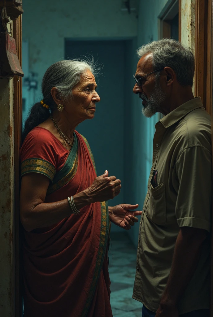 Imagine Indian old mom dad rush in hospital 
