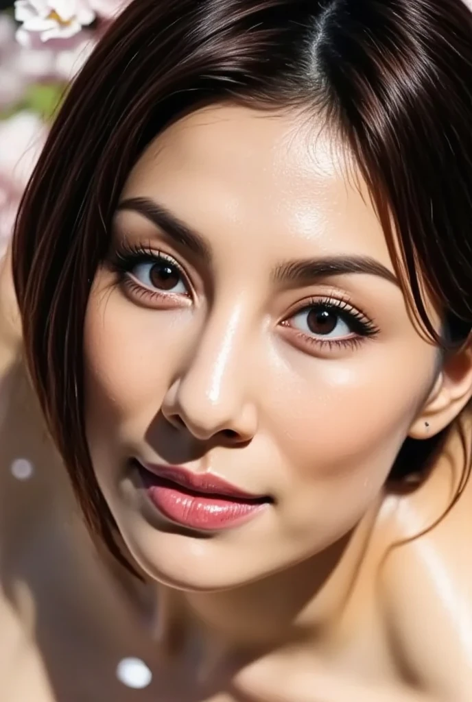 Fashion model 20 years old [[[[closeup cleavage]]]], [[[[boobgasm]]]], [[[[coll]]]], [[[[bshoulders]]]], perfect  eyes, Perfect iris，Perfect lips，perfect teeth，Perfect skin，with fair skin，Skin whitening，Soft front light，hdr，Movie girl，Casual，Bedroom in the background，Beds，The excited expression of sex，Feel satisfied，（pastel colour：1.2）