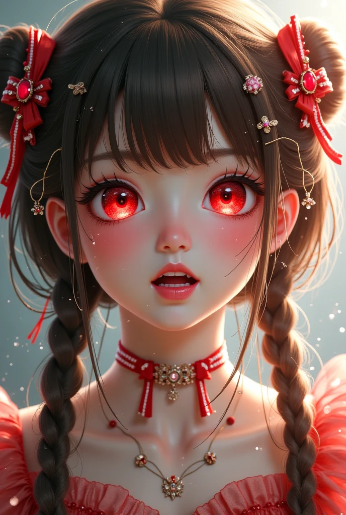 (sweaty skin) (standing, in the Fukuoka hakata city), (pov close up face) solo:2, 15 yo, ((blunt bangs)) (black hair long hair panic:1.4 shrine maiden girl), ((((heart shaped pupils gray eyes)))), hand put on own chest, in a shrine maiden clothes, BREAK, perfect anatomy, masterpiece, best quality, 16k, beautiful detailed grow, daydreaming expression.