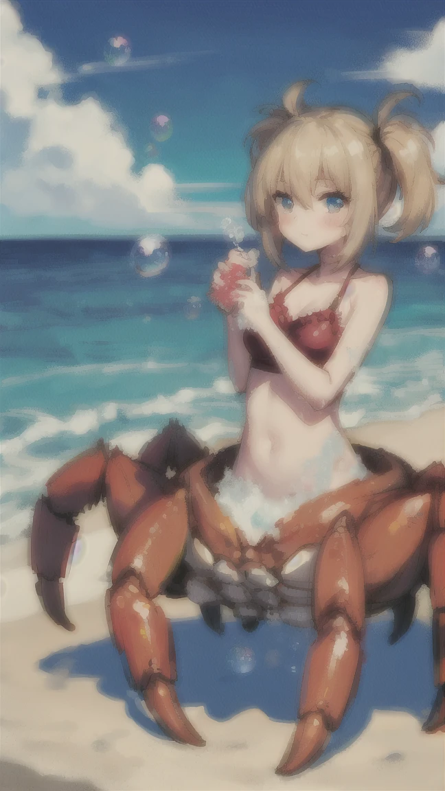 masterpiece, best quality,anime style, 1 girl,(((slender body))), (((small eyes,small breast))),(((gym uniform,sports bra,buruma,red hair ribbon))),(((brown tentacles bound a girl))),((((cum)))), (beautiful face), (((short hair))), (((straight hair))), ((((blonde hair)))),detailed beautiful skin, (perfect hands, perfect anatomy),scream