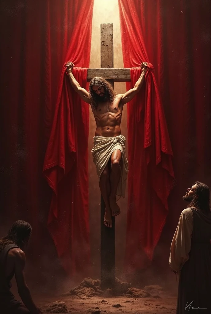 Jesus was crucified in pitch darkness at 3 pm. On the hill of Golgotha. Crucified with two other sinners. Witnessed by thousands of sinners, Roman army, The scribe Jesus was crucified with the most excruciating torture with blood pouring out of his body.