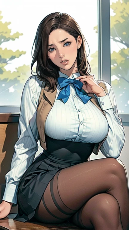 ((Best Quality, in 8K, masutepiece :1.3)), (Realistic, Photorealistic:1.4), Beautiful Women in Perfect Figure :1.4, (Midium breasts, midium-breasted:1.7), Beautiful, 50 years old、A MILF、(Wrinkles at the corners of the eyes:1.6), Seductive smile, (nasolabial folds:1.4), a matural female, (Highly detailed face:1.2), ((cleavage:1.5)), (Suit jacket:1.4), (blown eyes), (blown hair), (a miniskirt:1,4), Full body, Office, Detailed eyes, double eyelid,Smile、Fancy makeup、s Office、frombelow,(NSFW:1.4),Spread legs,Female masturbation