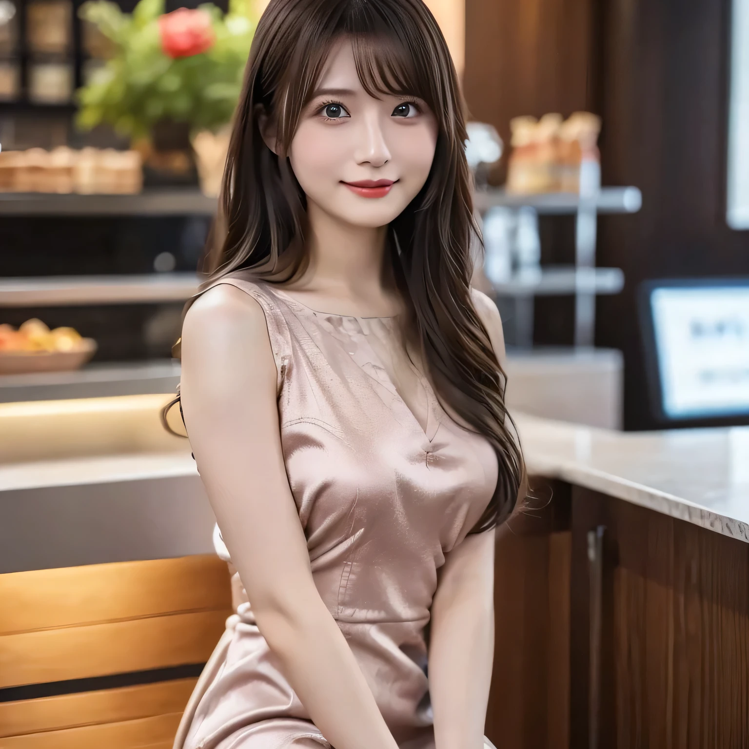 In 8K:1.5,top quality:1.4, super high resolution:1.5, (photorealistic:1.4),masterpiece:1.2,(top quality:1.4)、 A girl in a Chinese dress working at a Chinese restaurant、RAW Photos、 single Japanese girl、China Dressを着ている女の子:1.5、スリット入りのChina Dress、cute、miniskirt:1.8、thigh:1.4、full body shot:1.5、Beautiful legs:1.5、 レストランの店内で働くcute女の子 、China Dress:1.8、 (has a smiling face:1.3), (smooth skin、Age 30:1.5、beautiful dark eyes、Natural Skin Texture:1.3, Realistic Eye and Face Details:1.8)、 ( Hair,bungs), middle breast、Nogizaka、China Dress、beautiful dark eyes、Natural Skin Texture:1.3, Realistic Eye and Face Details:1.7、full body shot:1.5、beautiful legs、ATTRACTIVE GIRL、Working Girl、 waitress,((セクシーなスリット入りChina Dress:1 .5))、model standing