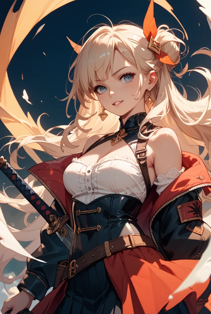 Shirtless female with big breasts and short blonde hair --auto