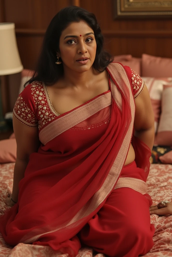 South Indian plus sized women, (cum Splash on her breasts and nipples, cum Splash on her gace, Splash of cum on her face, cum Splash on her blouse, cum Splash on her eys),