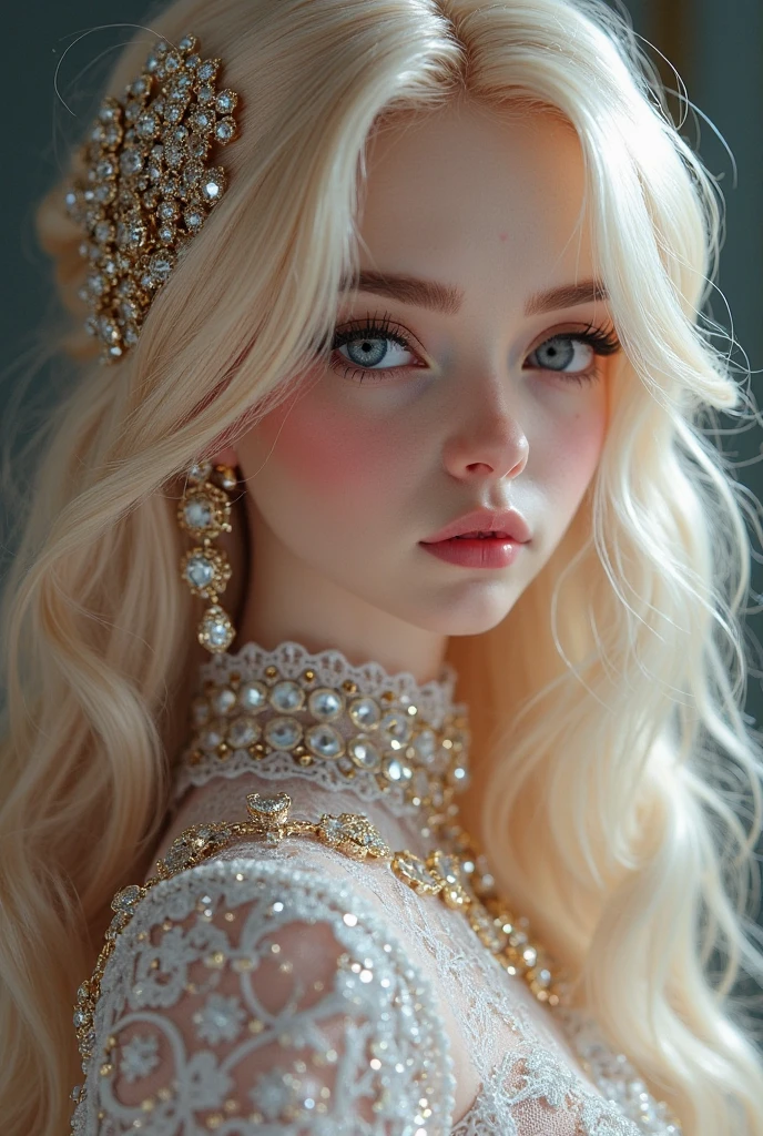 A real person like a Barbie doll,Dream scene,Depiction of delicate details,dream colors,Unique art style。