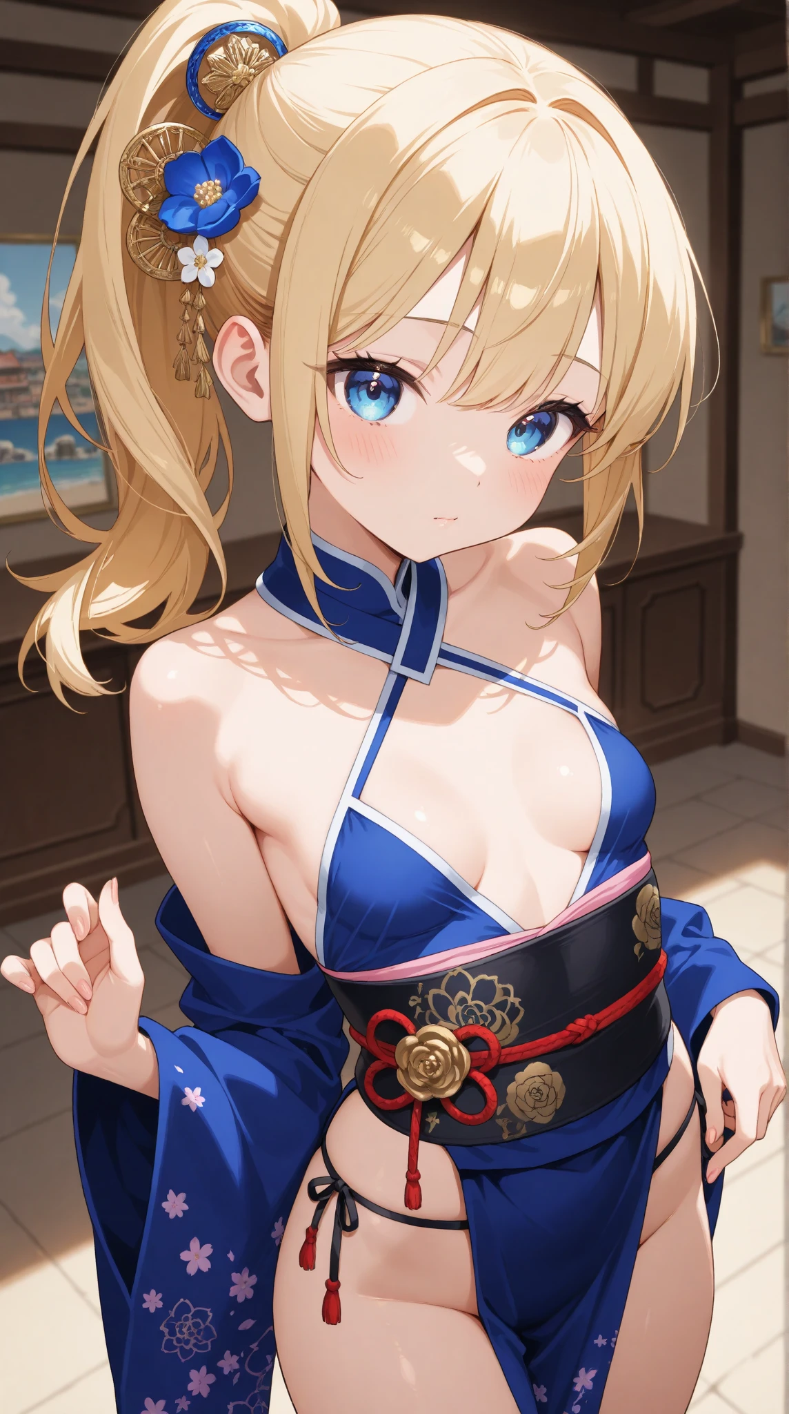 score_9, score_8_up, score_7_up, source_anime,ruri, rope around neck,
BREAK (bare shoulders, blue kimono, blue ribbon, blue thighhighs, collarbone, detached sleeves, japanese clothes, kimono, thighhighs:1.2),
BREAK pov_doorway,1girl,blush,looking_at_viewer,orgasm_face,
BREAK night sky,
BREAK (masterpiece:1.2), best quality, high resolution, unity 8k wallpaper, (illustration:0.8), (beautiful detailed eyes:1.6), extremely detailed face, perfect lighting, extremely detailed CG, (perfect hands, perfect anatomy),