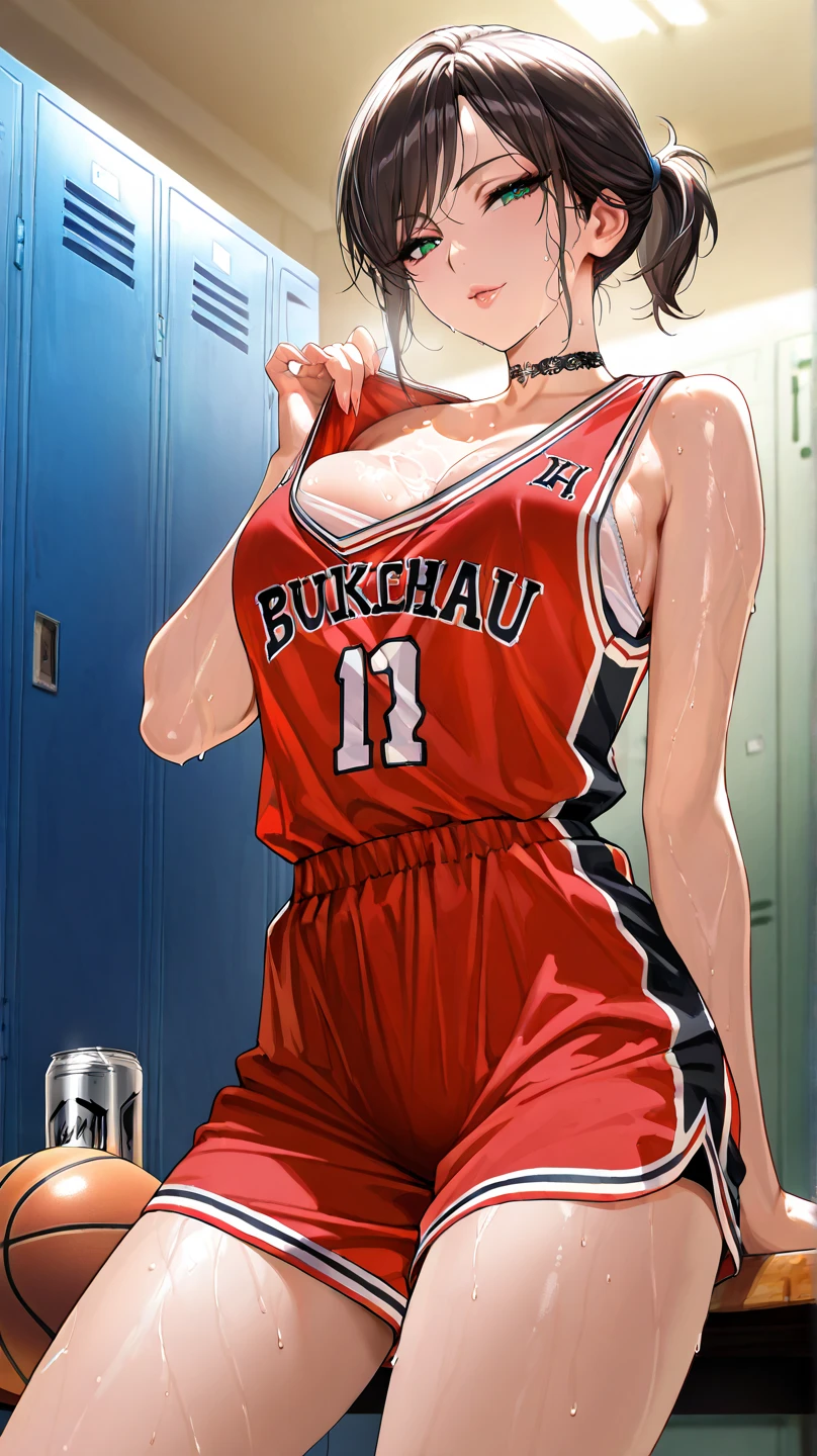 Highest quality,masterpiece,View your viewers,Absurd,One girl,score_9,score_8_superior,score_7_superior,sauce_Anime Break 1990s \(style\),retro artstyle,i don&#39;t want,Green Eyes,Brown Hair,ponytail,Have,Baseball cap,backwards Have,red Baseball cap,Jacket,White shirt,open Jacket,black Jacket,