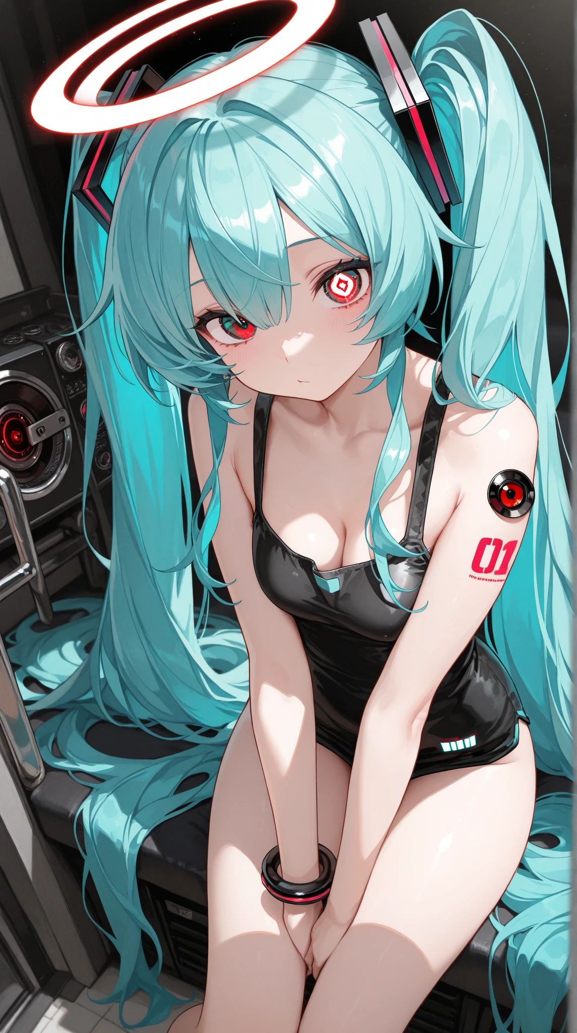 score_9, score_8_up, score_7_up,1 daemon woman, straight demon horns, (black horns),(upward-pointing horns) , vertical horns, black demon tail, (aquamarine hair),aquamarine green color hair,ahoge, long hair, (long hair),bangs, light orange bikini,bikini is orange, bikini orange, orange bikini!, (orange eyes), background is spaceship, orange eyes, 1woman ,facing viewer, daemon girl, bubbles, tube, close up,Well-endowed, alone,Spacecraft interior