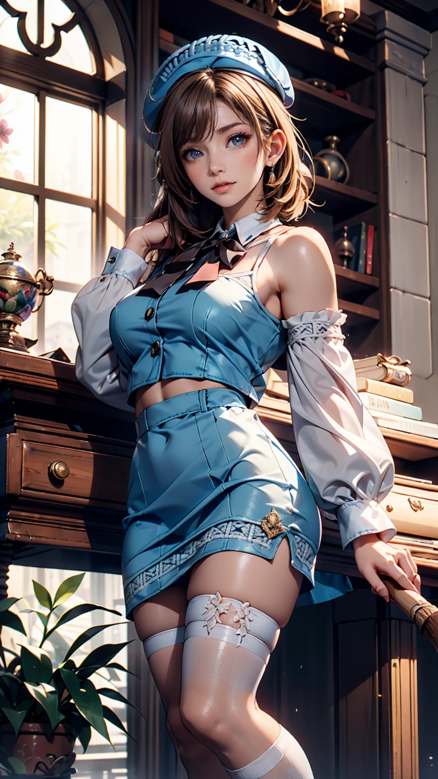 (((masterpiece, best quality)))), Disney female character standing with spread legs, low camera angle
