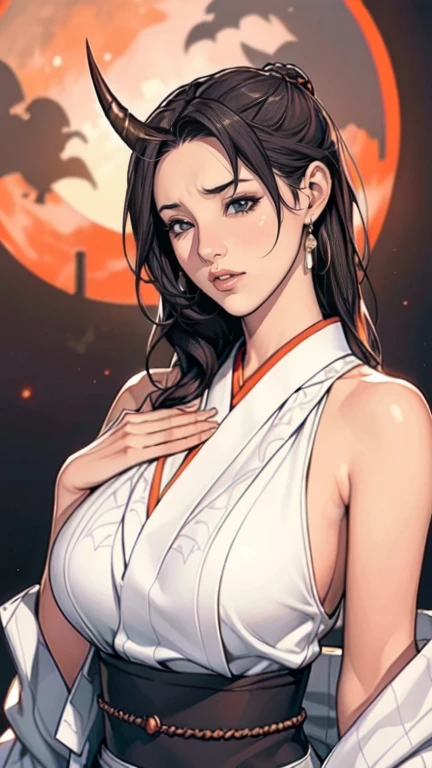 best quality, Ultra-high resolution, (realism: 1.4), Depth of Field, Pretty Face, (Pure face_v1: 0.8), Half Body, | | 1 Girl, Medium chest, (White hair: 1.3), Innocent smile, Natural Makeup, | | | Model pose, | | , (Chinese Hanfu cleavage: 1.3), Sophisticated design, | | Space Background, Star_(Sky), moonlight, night, | |