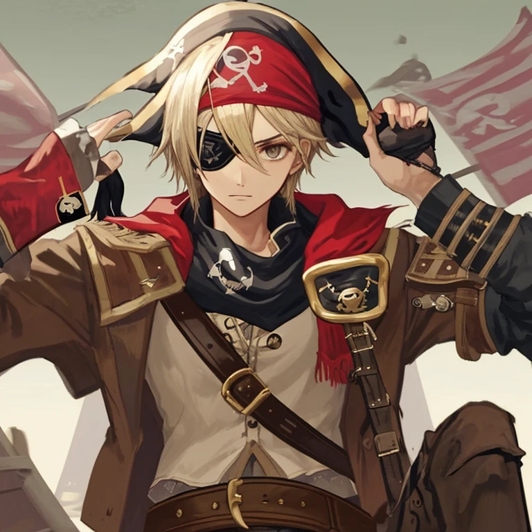pirate flag, monocle (1 young boy)