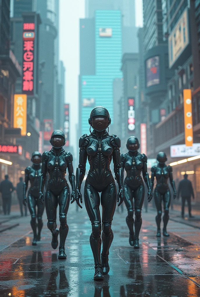 Singularity cyber punk Mechanical Group of people Group of people劇
