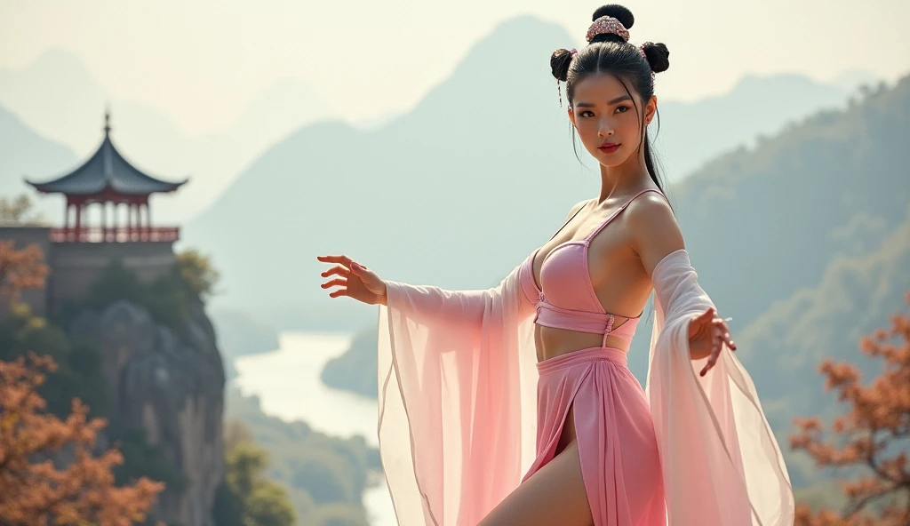 Psychedelic style <lora:kcndress_SDXL_reg1_:1>,1girl,kcndress,china dress,blush,middle breasts,Cinematic Lighting,available light,sunny day,on back,<lora:dili_SDXL_1_:1>,dili,sweat,in ancient prisons,streaming_tears,despair,hands tied, . Vibrant colors, swirling patterns, abstract forms, surreal, trippy