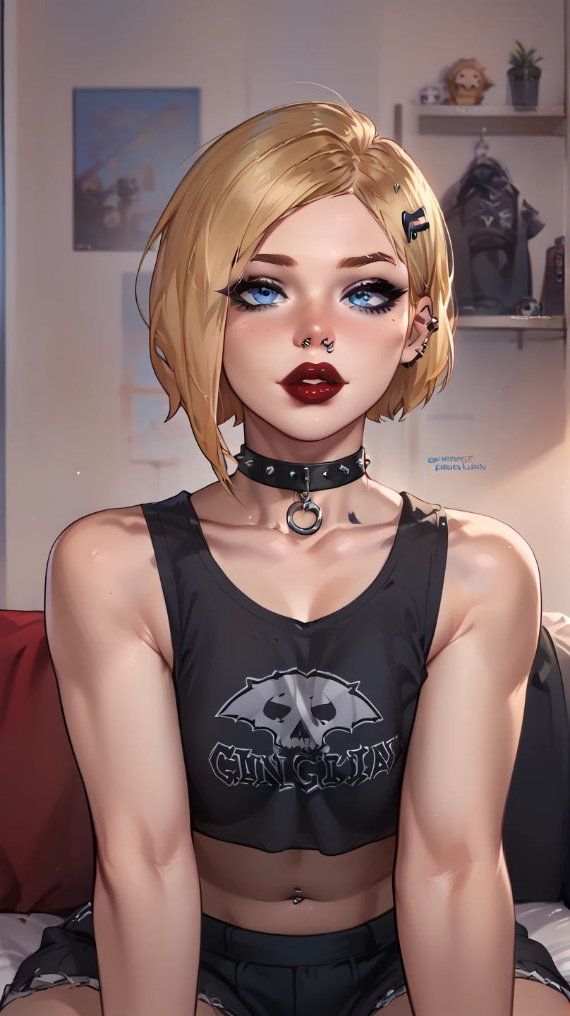 score_9,score_8_up,score_7_up,score_6_up,score_5_up,score_4_up,
1girl, solo, cute, goth, blonde hair, black brows, dark lashes, blue eyes, black lips, black short sleeve shirt, fishnet undershirt, portrait,
<lora:incase-ilff-v3-4:0.8>
<lora:Jabstyle_AMXLV1:0.6>
<lora:age_slider_v4:-4>