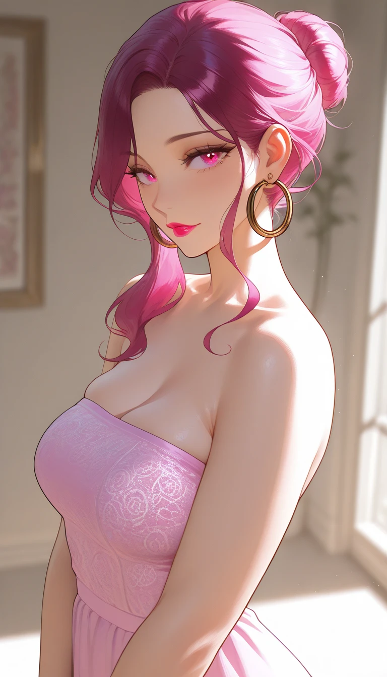 A beautiful detailed young woman with captivating eyes, lush lips, and long eyelashes, dressed in a sexy cosplay outfit inspired by the Pokemon character Team Rocket Jessie, posing playfully with her back towards the viewer, set against the backdrop of an anime-themed bedroom with vibrant colors and soft lighting, (best quality,4k,8k,highres,masterpiece:1.2),ultra-detailed,(realistic,photorealistic,photo-realistic:1.37),1girl,detailed face,beautiful detailed eyes,beautiful detailed lips,extremely detailed eyes and face,longeyelashes,playful pose,butt towards viewer,anime themed bedroom,colorful,soft lighting,cosplay,team rocket jessie,pokemon,cute adult woman,sexy