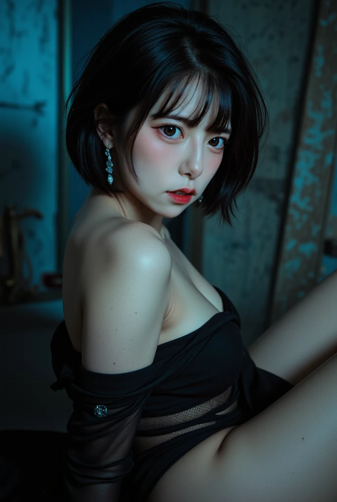 (Browsing Caution:1,4),Mix 4, (8k, RAWphotograph, Highest quality, Tabletop: 1.45), (Realistic, Realistic: 1.37),illumination, night, プロのillumination, photographn mapping, Radio City, Physically Based Rendering, Gradient Brunette, 高品質のphotograph, High resolution, 1080P, (Detailed facial depiction), (Detailed description of the hand), (Delicate CG), Extreme light and shadow, Rich details, (Detailed facial features), (Highest quality), Look in front of you, Highly detailed face, Highly detailed lips,  超High resolution, (truth: 1.4), photograph, 1 Girl, [(sad)],  , Thin limbs, movie, Cool pose, I Cup, Highest qualityな完璧なボディ, photographのような, (1 Girl: 1.3), Perfect balance, (Huge, Perfect breasts, Areola),(Realistic, Realistic:1.37),One Girl, Cowboy Shot,Professional Lighting, Photon Mapping, Radio City, RAWphotograph、(Realistic:1.4)、Octane Rendering、Complex 3D rendering with ultra-detail, Studio Soft Light, Rim Light, Crisp details, Super detailed, Realistic skin texture, detailed aspects, Beautiful details in the eyes, Highly detailed CG Unity 16k wallpaper, Compensate, (Detailed Background:1.2),Highest quality, 超High resolution, Tabletop, One Girl, One Girl,alone, Upper Body,Show Viewer, Black Background, Bobcut, short hair, Multicolored Hair, Compensate , Lips parted, Black Lips, eyeliner, Gothic, Goth Girl,((Multicolor hair color:1.4)),(((Completely naked))),(((nsfw))),((Small breasts:1.2))