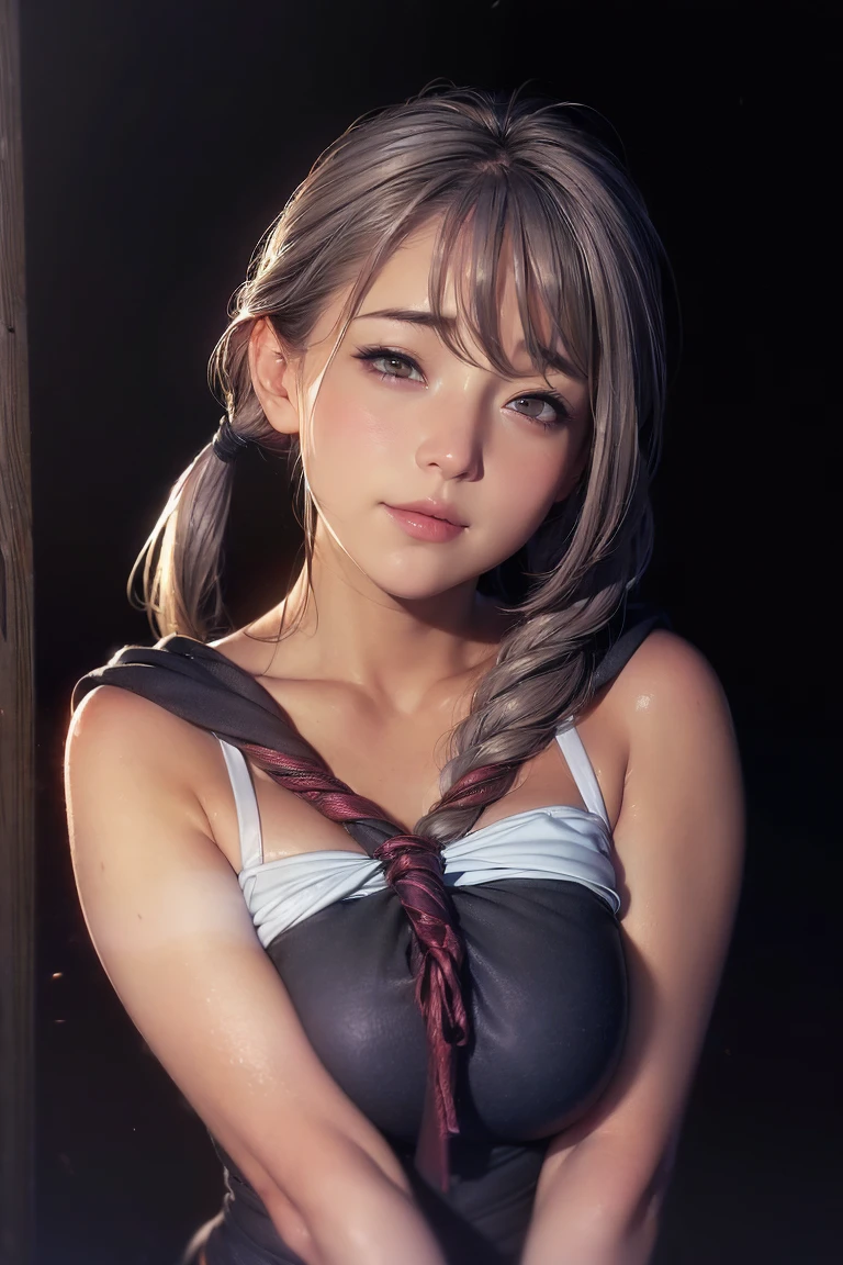 masterpiece, Very detailed, Beautiful pink-tinted white skin, large breasts, Your breasts are too big,Sexy short cut, cute,Subjective,Glowing Skin, Troubled face,A slight blush, whole body,Camel Toe,Smack, Pink Lips, Shiny body, lookhere,subjective,slimy body,Right in front,thighs,Are crying, Tears, cry,Slimy liquid is on the body,accurate, In underwear,Too cute face, fold your arms, short twin tails, crying a lot, over knee socks, rabbit ears, necklace,long gloves, hand between breasts, My crotch is soaked,My body is all wet,Glasses,look here, mushy liquid, v-shaped legs, sit, Wide legs spread, move your hips up and down,Crouching, shake your hips, There's a stick in my pants, my chest is shaking,Open your mouth, Angle from below,Sit down,Leg spread,between legs,Textured skin, REALITY