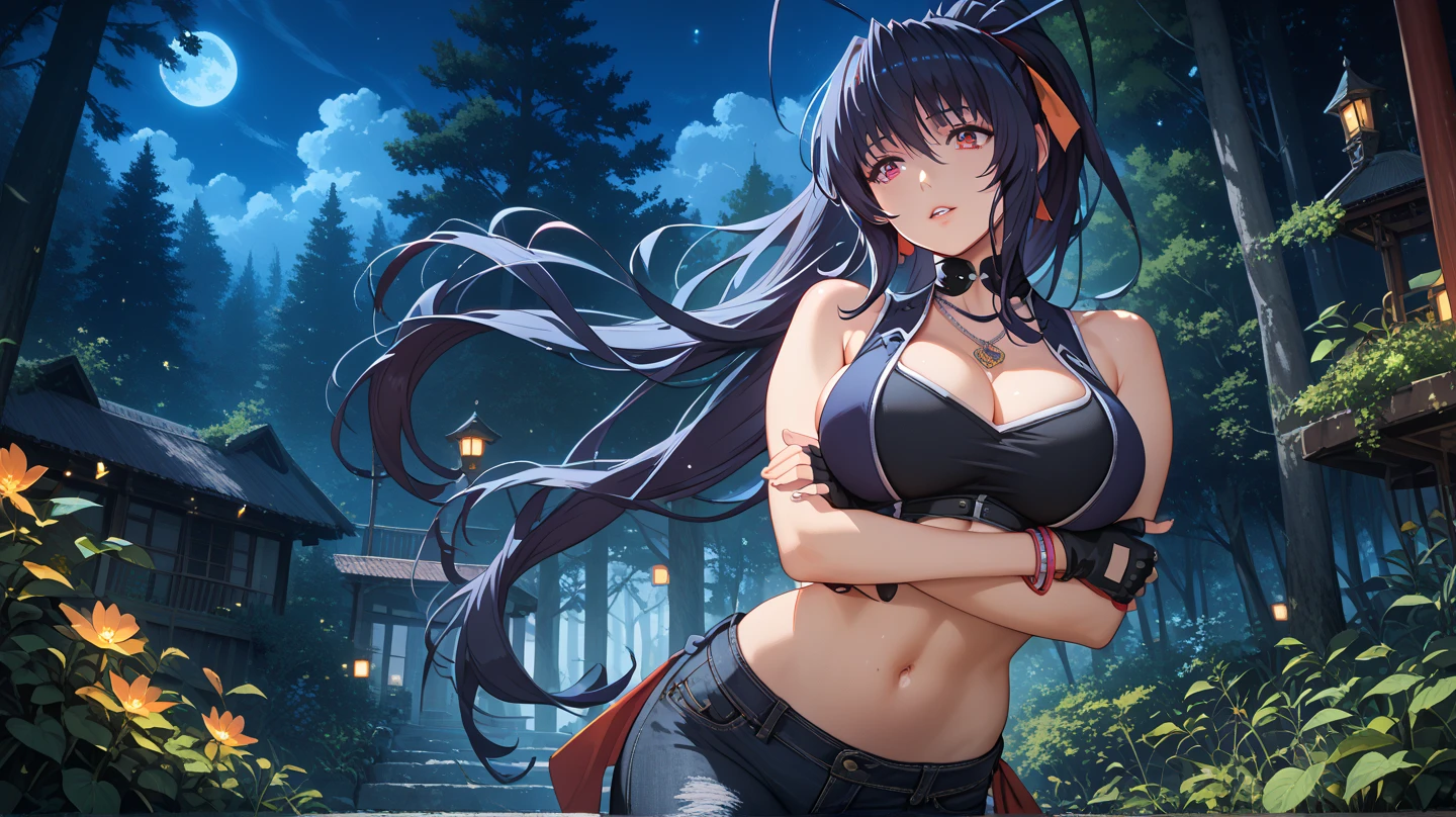 (High quality, High resolution, Fine details), Jiangshi women, detailed traditional clothing, night scene, full moon over the mountains, ancient temple in the background, (bamboo forest), (misty fog), (spooky vibes), solo, curvy women, (red lips), (glowing eyes), (Detailed eyes:1.2), (porcelain-like skin), Soft tones, subtle color tones, shallow depth of field, haunting atmosphere