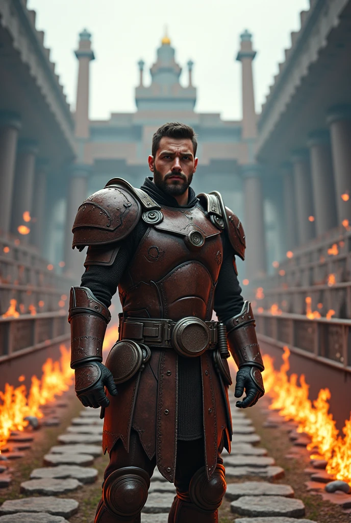 ((illaa)) warrior in 1900s, by greg rutkowski and wlop and D&D