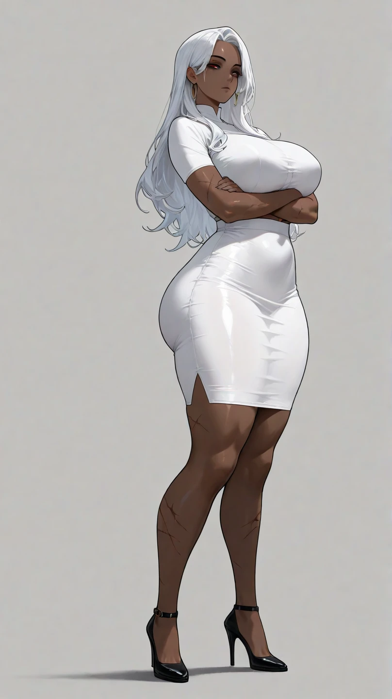 1 girl areolas big breasts big hips blonde hair blue eyes blush breasts busty curvy dark skin dark skinned woman dress feminine giant breasts giant hips huge breasts big breasts big hips giant breasts huge hips long hair massive breasts massive hips belly button nipple bulge nipples visible through clothes silver dress thick thighs thighs voluptuous mature woman 