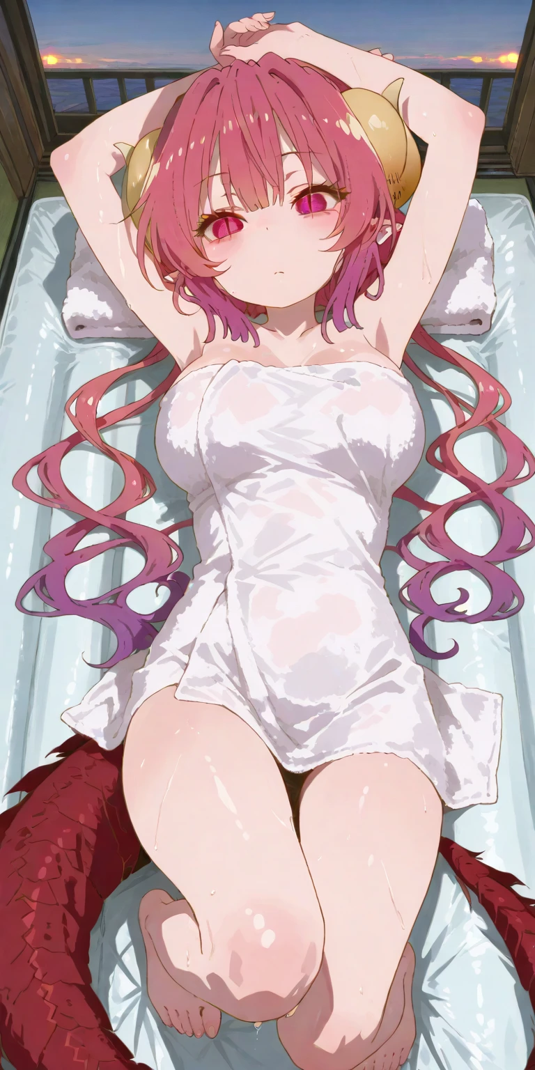 Lycanroc,furry,Bust 87,Waist 57,Thigh 86,Good resolution,lying on the bathtub,Pink bikini,Good light and shadow details,shade,sexy body,blushing