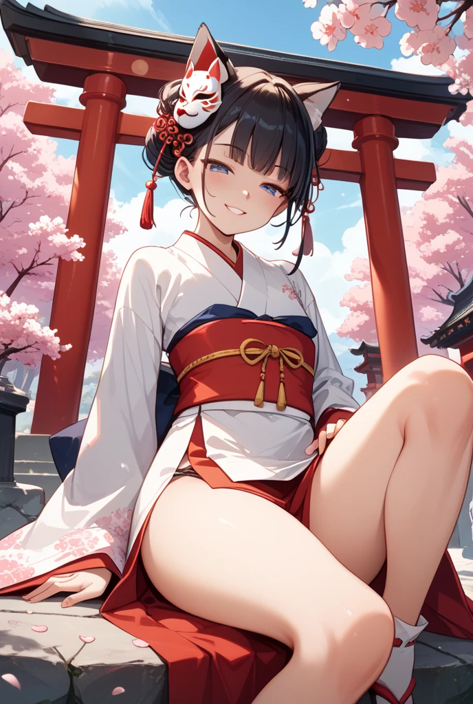 nsfw, Shrine maiden, (((Frilled Panties))), pokemon_It's left, ((monster Ball)),breast enhancement, (masterpiece, Highest quality, 8K ultra-high resolution:1.4), , kawaii, nsfw, Pokemon Riko, Ruffled Bra, (((Uplifting))), (フリルのShrine maiden: 1.4), , , Beautiful Eyes,Flash photography, Backlight, Put your hands on your crotch, (The best smile:1.4), Written boundary depth, Dramatic portrayal, (Shrine Background), Outdoor, Focus of the film, , Emotional composition, Emotional engine full throttle BREAK Young and cute, Slender body, Flat Chest, Highly detailed glossy skin,Sweat, 完璧なPokemon Riko
, Wind, detailed in the Wind, petals dancing in the Wind
BREAK
ultra detailed crystal eyes, Eyes like shining jewels
