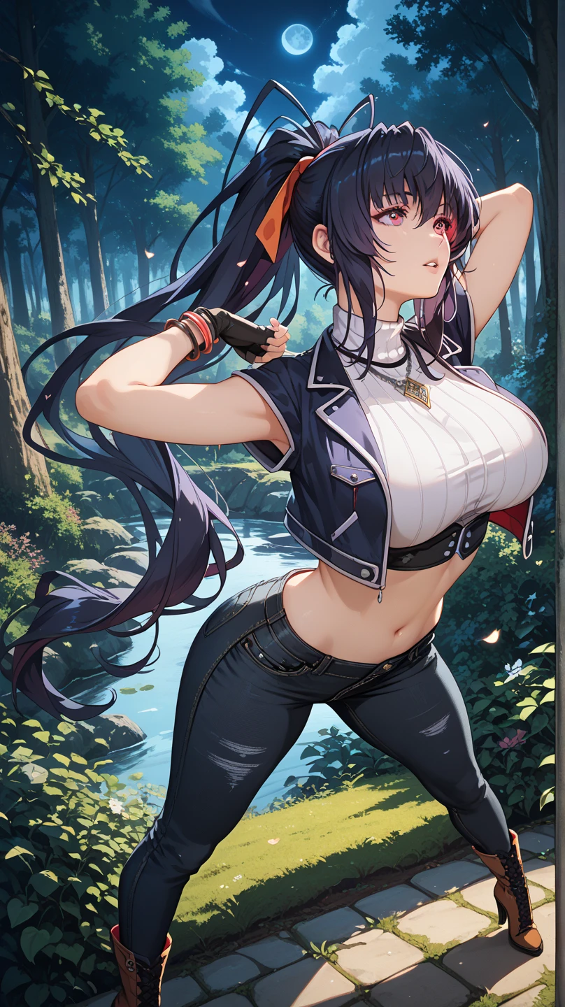 (Golden Ratio,Tabletop, Highest quality, Highest quality, beautifully、aesthetic:1.2), Very detailed, colorful,Best details, (adult,Age 19,One Girl, alone, Final Fantasy 12,Asheria, short hair, short hair,Asheria Costume, huge , mini skirt,polka dots panties:1.2,Thigh-high boots, Thighs Thighs Thighs Thighs, gem,A look of contempt,Looking at trash, her hand lifts her skirt.,Show me your pants,trying to trample on you